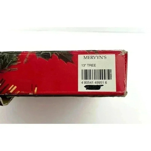 VTG Crystal 13" Christmas Tree Poinsettia Serving Platter Home Decor Mervyn's - Picture 8 of 9